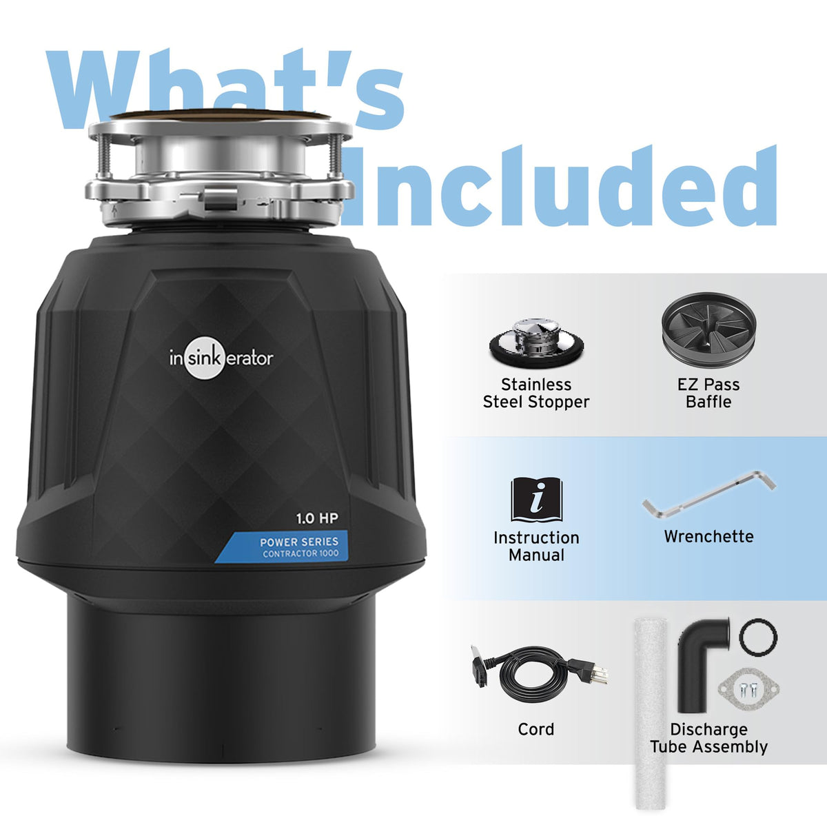 Garbage Disposals Sanitation and Waste Appliances by InSinkErator – No Finish, Model 79849K-ISE