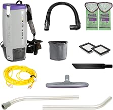 ProTeam Super Coach Pro 10 Backpack Vacuum Commercial with 2 Piece Wand Tool Kit, 10 Quart, Corded,107304