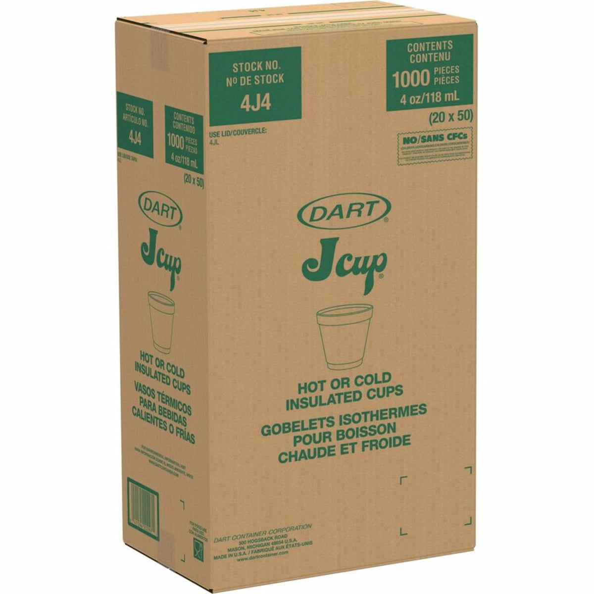 DART White / 4.0 ounces / 1000 Count (Pack of 1) Cups