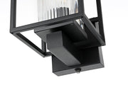Dover One Light Outdoor Wall Sconce Black by Lighting Design – Iron, Black, Model OD302W12BK