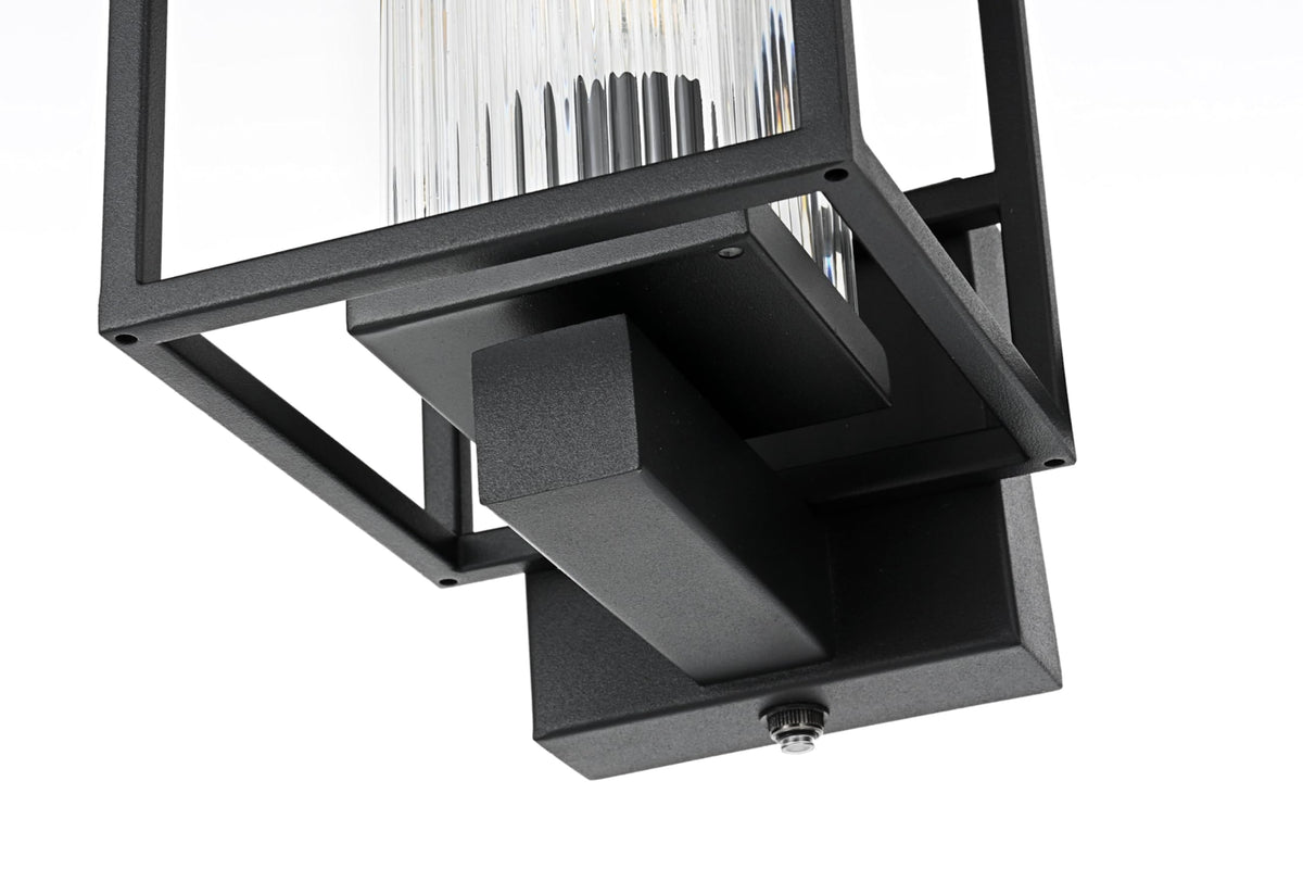 Dover One Light Outdoor Wall Sconce Black by Lighting Design – Iron, Black, Model OD302W12BK