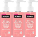 Neutrogena Oil Free Pink Grapefruit Acne Face Wash, 3 x 6 fl oz