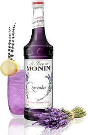 Monin Lavender Syrup for Drinks - Gluten Free, Kosher - 750 ml / 25.4 fl oz