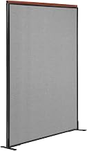 Global Industrial 48-1/4"W x 73-1/2"H Deluxe Freestanding Office Partition Panel, Gray