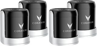 CORAVIN Sparkling Stoppers Preserve Wine for 4 Weeks 2 Stoppers for Champagne, Other Sparkling Wines (Pack of 2)