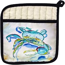 Betsy Drake PT1014 Blue Fiddler Crab Pot Holder