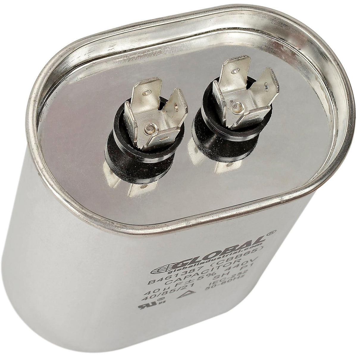 Oval Run Capacitor by Global Industrial – 5"L x 3"W x 2"H, Alloy Steel, Model B461387