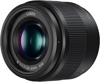 Lumix 25mm F1.7 | H-H025E-K Prime Lens, Black - Micro 4/3 Mount Compatible Panasonic & Olympus