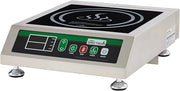Winco 3400W Silver/Black Induction Cooktop Burner | 3400 watts, Stay cool top, Adjustable power, 150-minute timer, 3400W power, Great for Sauteing, Searing, Boiling and Buffets
