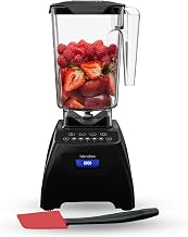 Blendtec Classic 575 Blender (Black), Wildside+ Jar & Spoonula Spatula | Professional Grade Power, Self-Cleaning, 5 Speed Kitchen Blender with Four Preprogrammed Blending Cycles