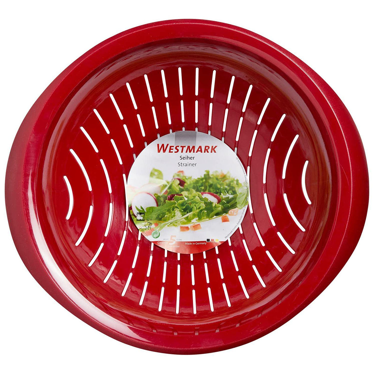 Germany Colander and Strainer with Wide Rim (Red) by Westmark – One Size, Plastic, Red, Model 2424227R