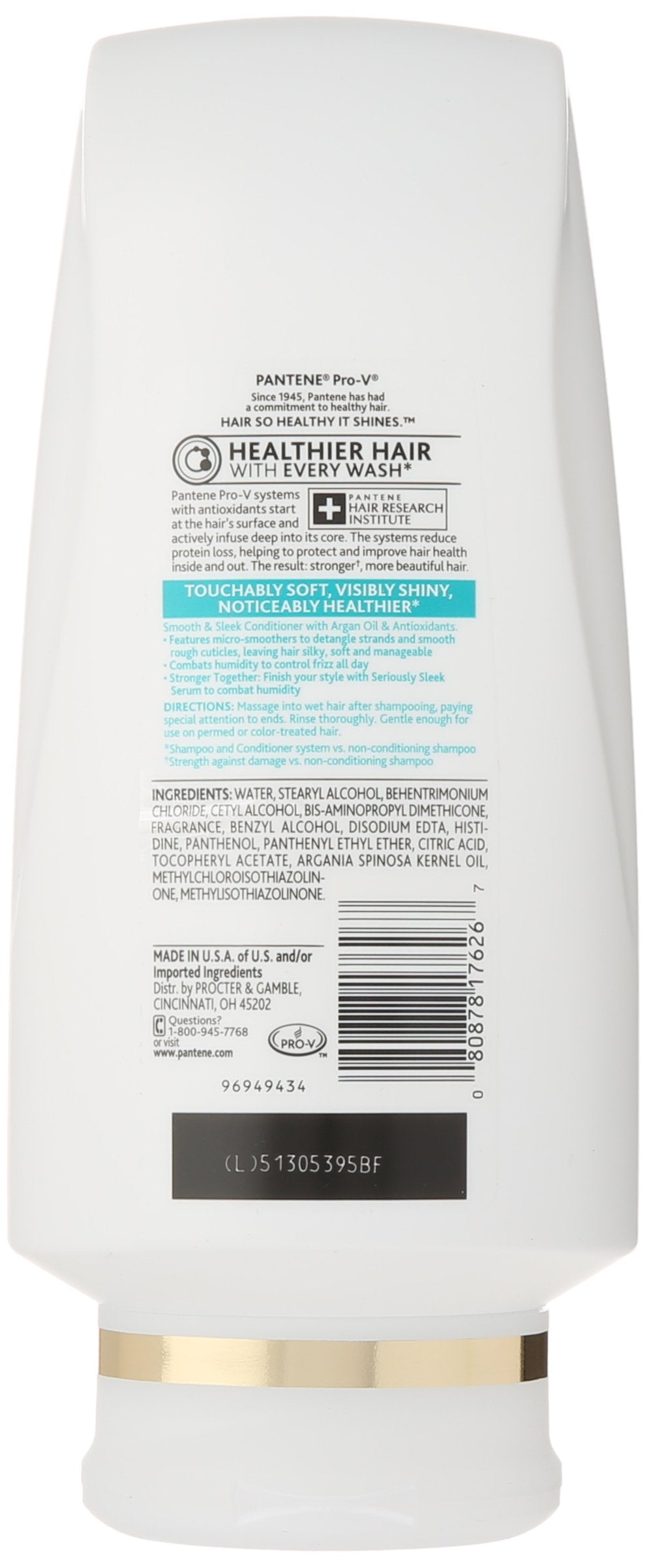 Pantene 20 Fl Oz (Pack of 4) / Smooth & Sleek / 1 Conditioners