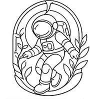 Spaceman Metal Wall Art.WallArt Decor.Metal Outdoor Decor.12in | Modern.Fantasy Metal Signs.Whimsical Artwork.Wall Decoration for Living Room.Bedroom.Office.Black 1pc.