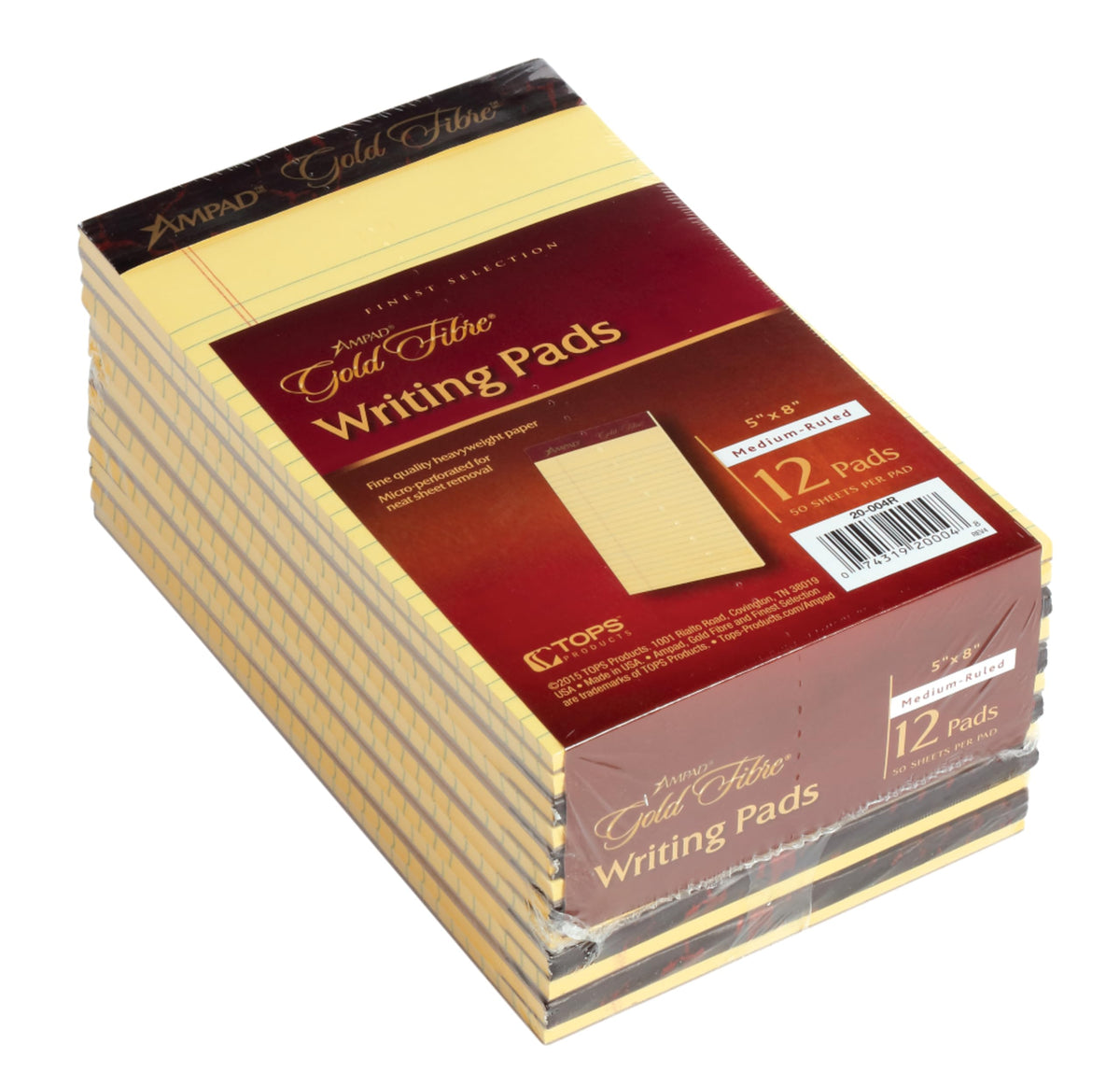 Ampad 5" x 8" (Pack of 12) / Canary / College/Medium Notepads