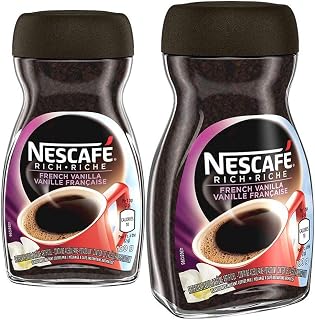 Nescafe NESCAFÉ Rich Instant Coffee, 100g Jar | 2- Pack (French Vanilla)