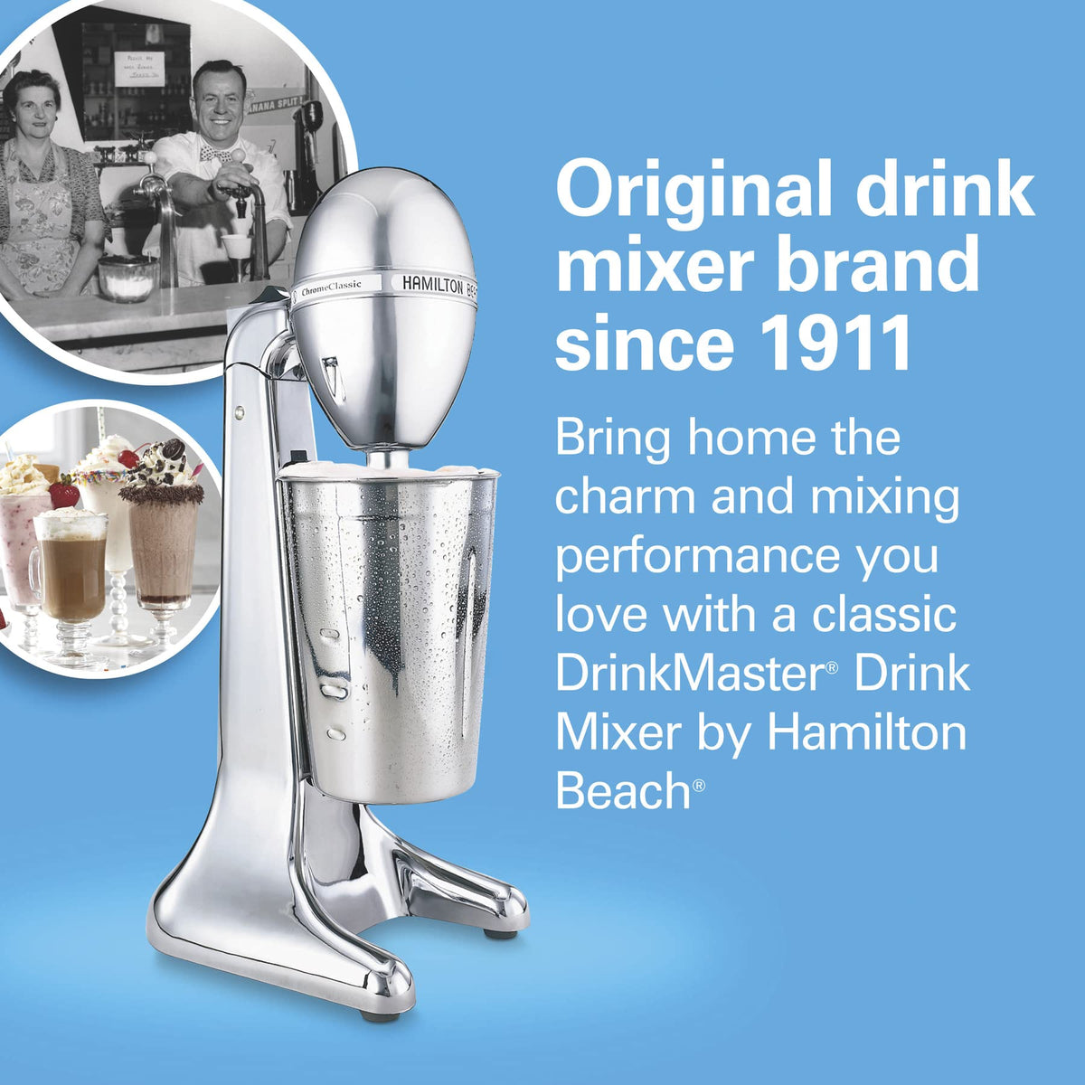 Hamilton Beach Classic Chrome / Extra-Large 28 oz. / 1 Stand Mixers