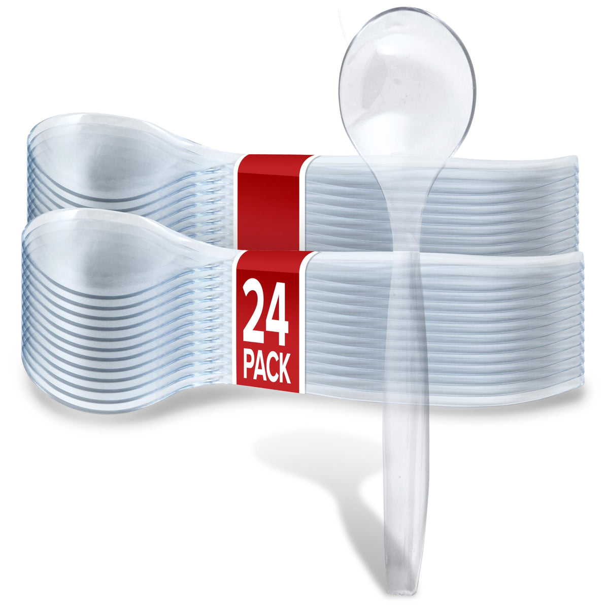 Stock Your Home Clear / 24 count / 24 Serving Spoons