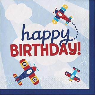 Creative Converting 331507 LUNCHEON NAPKIN, HAPPY BIRTHDAY, 6.5", Multicolor