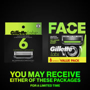 Gillette 6 Count (Pack of 1) / 6 Refills / Silver Shaving Gels