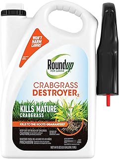 Roundup for Lawns Crabgrass Destroyer2, 64 fl. oz. | Tough Weed Killer, Kills Crabgrass, Foxtail, Goosegrass, Ready-To-Use