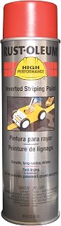 Rust-Oleum 2364838 High Performance 2300 System Inverted Striping Paint, 20-Ounce, Red, 6-Pack