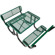 Global Industrial Green / 48"L x 83"W x 33"H / Industrial Picnic Tables