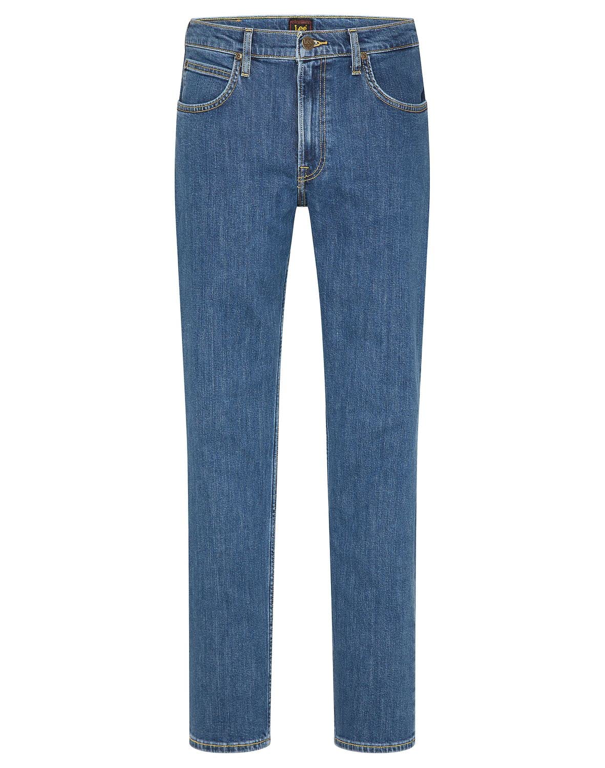 Brooklyn Straight Mid Jeans by Lee – Baumwolle, Mid Stonewash, Model L452