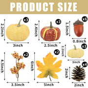 Ghrdopy Artificial Pumpkins Set, 23 Pieces, Style-7