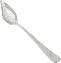 Mercer Culinary 18-8 Stainless Steel Petite Saucier Spoon with Spout, .4 oz, Silver