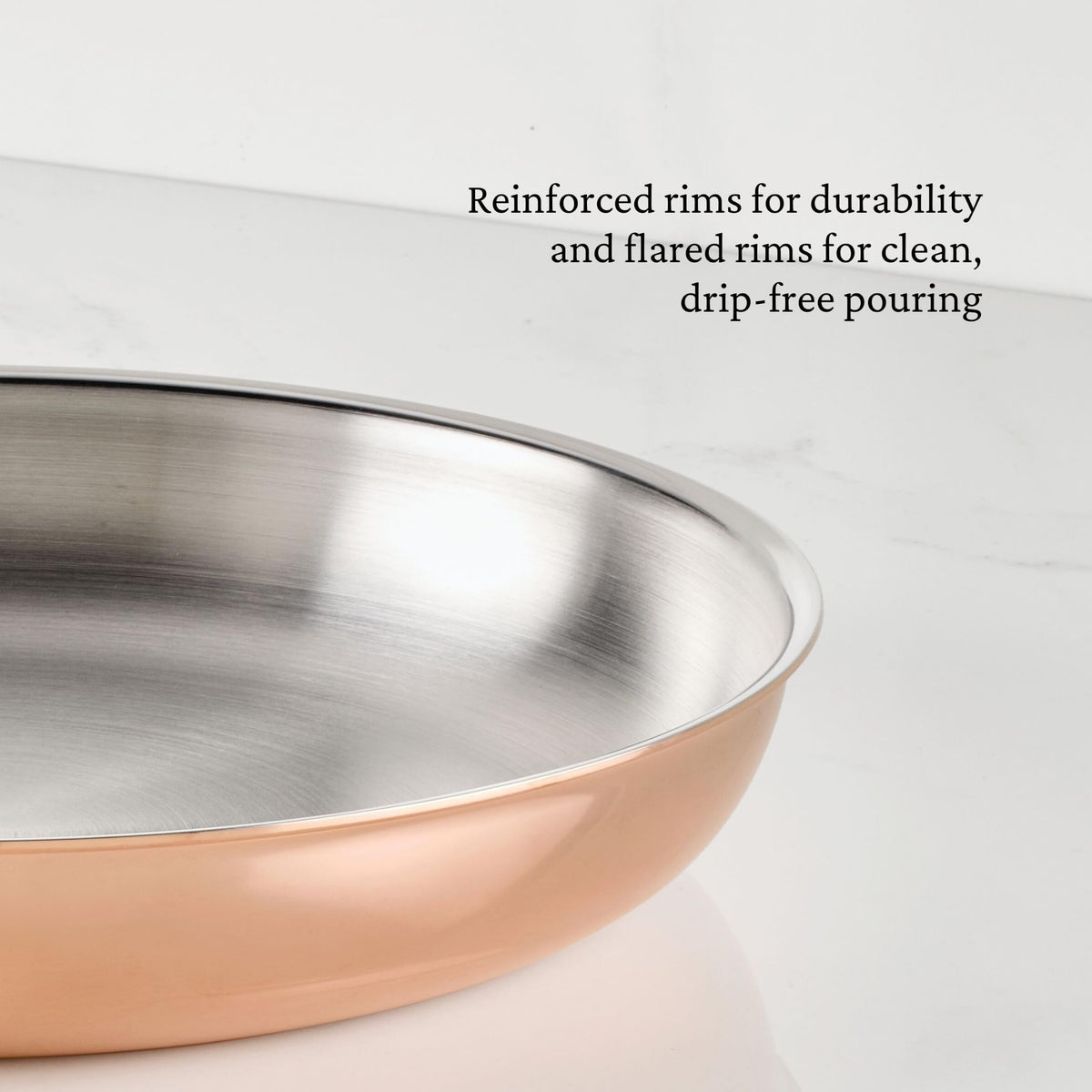 CopperBond® Aura™ 8.5" Professional Copper Skillet by Hestan – 8.5 Inches, 1.5 quarts, Copper, Model 31847