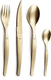 Lou Laguiole 16 Piece Stainless Steel Champagne Cutlery Set for 4