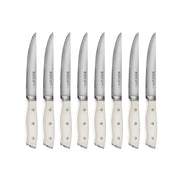 20 Piece Self Sharpening Knife Block Set - Off-White Handles by HENCKELS – Stainless Steel, Off-White Handles, Pack of 20, Model Forged Accent