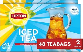 Lipton Black Tea Bags, 48 Count, Gallon Size Unsweetened Iced Tea