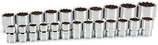 TEKTON 3/4 Inch Drive 12-Point Socket Set, 23-Piece (19-50 mm) | SHD93016