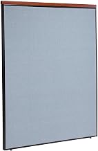 Global Industrial Office Partition Panel, Blue, 60.25 Inch Width x 73.5 Inch Height, 1 Piece, Designed for Modular Office Spaces