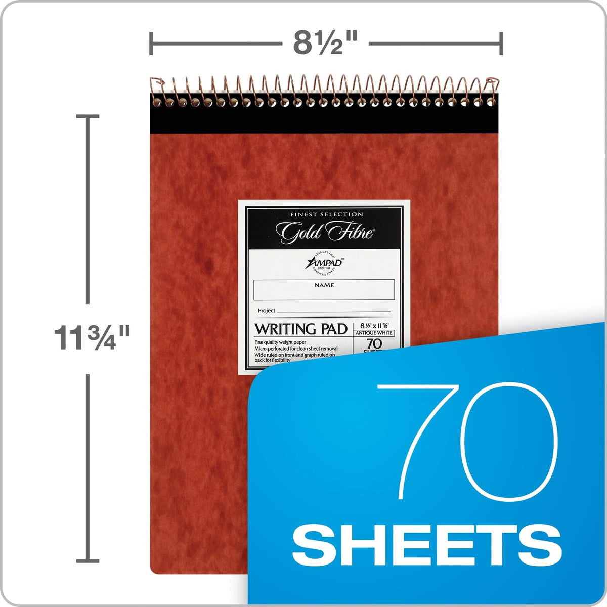 Ampad 70 Sheets (Pack of 12) / White / Legal/Wide Memo & Scratch Pads
