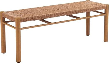 Zuo Iska Bench Natural, Natural Bench, Modern Style, Seats up to 2, Aluminum, Outdoor Dining, 47.2" W x 14.8" D x 17.7" H