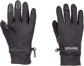 MARMOT Men's Power Stretch Connect Touchscreen Gloves, Black, X-Small