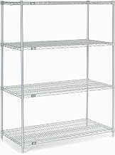 Nexel 24486C Chrome Wire Shelving, 48" W X 24" D x 63" H