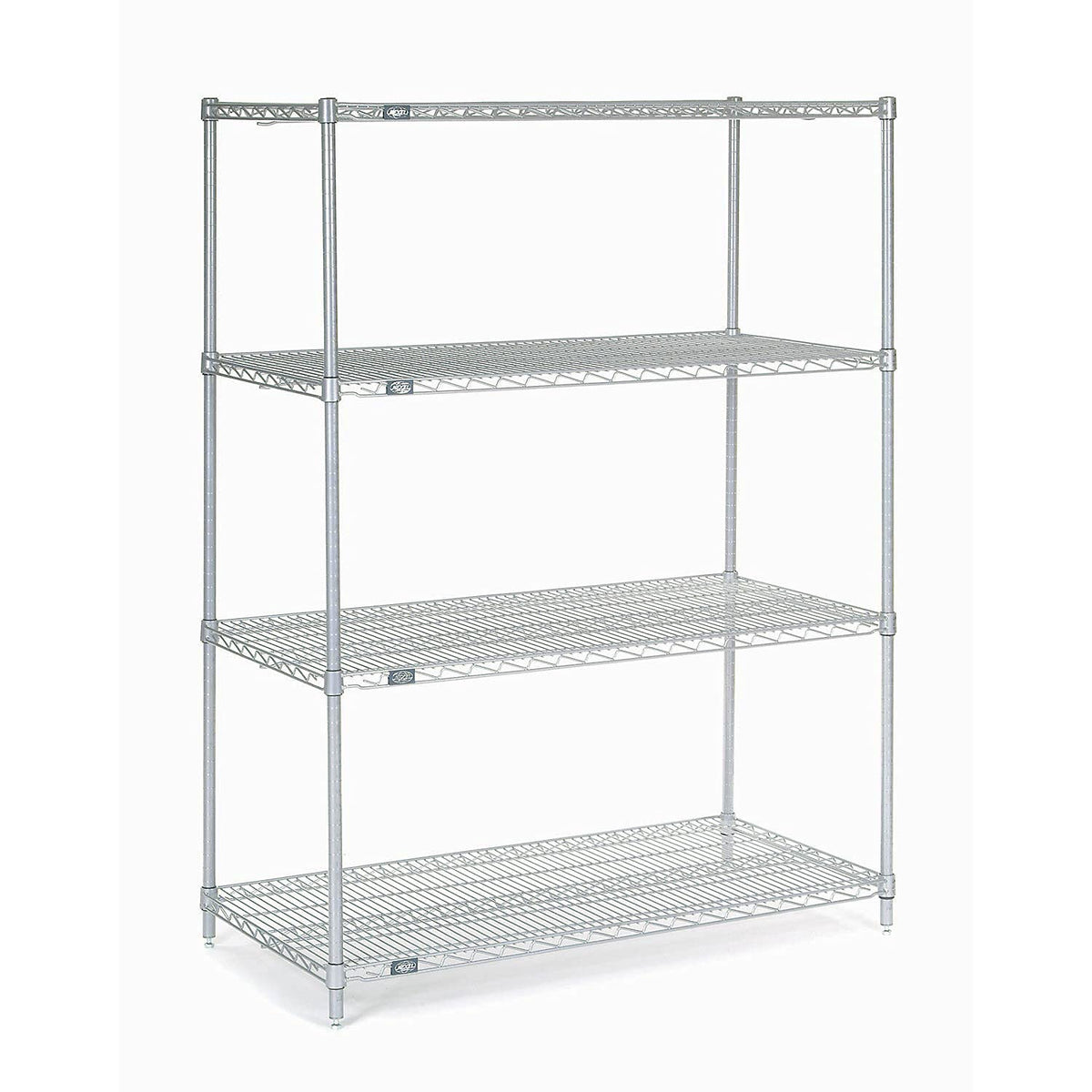 24486C Chrome Wire Shelving by Nexel – 48" W x 24" L x 63" H, Alloy Steel, Chrome, Model 188410