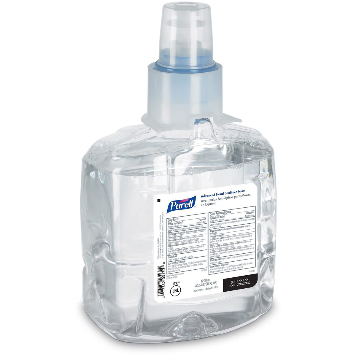 GOJO 1905-02 PURELL LTX-12 LTX Instant Foam Hand Sanitizer – Shape, (Pack of 2)