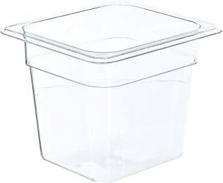 Winco 1/6 Size Pan, 6-Inch | Dishwasher safe, Shatterproof, Temperature resistant, NSF certified, Great for Steam Tables, Buffets and Food Preparation