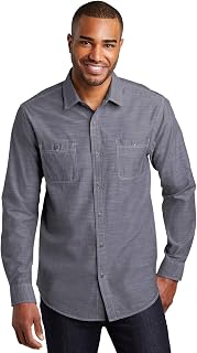 Port Authority Men's Short Sleeve Carefree Poplin Button-Down Shirt