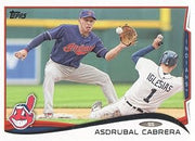 Cleveland Indians 2014 Topps MLB Baseball Regular Issue Complete Mint 23 Card Team Set with Carlos Santana, Jason Kipnis, Corey Kluber plus