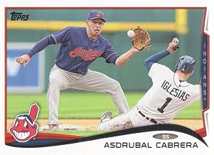 Cleveland Indians 2014 Topps MLB Baseball Regular Issue Complete Mint 23 Card Team Set with Carlos Santana, Jason Kipnis, Corey Kluber plus