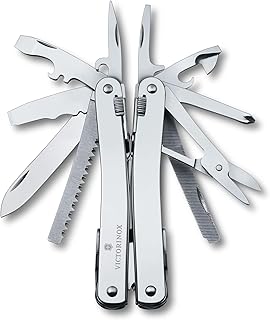 Victorinox Swiss Tool Spirit X Multitool, 24-Function Knife, Nylon Pouch | Swiss made pocket knife with pliers, wire cutter and metal saw. Compact multitool for extreme functionality and utility