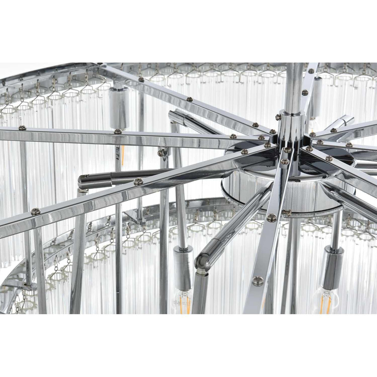 Harlow 18 Light Chandelier Chrome by Lighting Design – Iron, Chrome