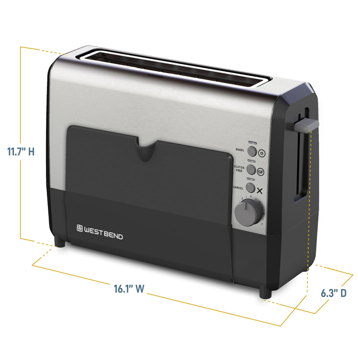 West Bend 2-Slice / Silver / QuikServe Toasters