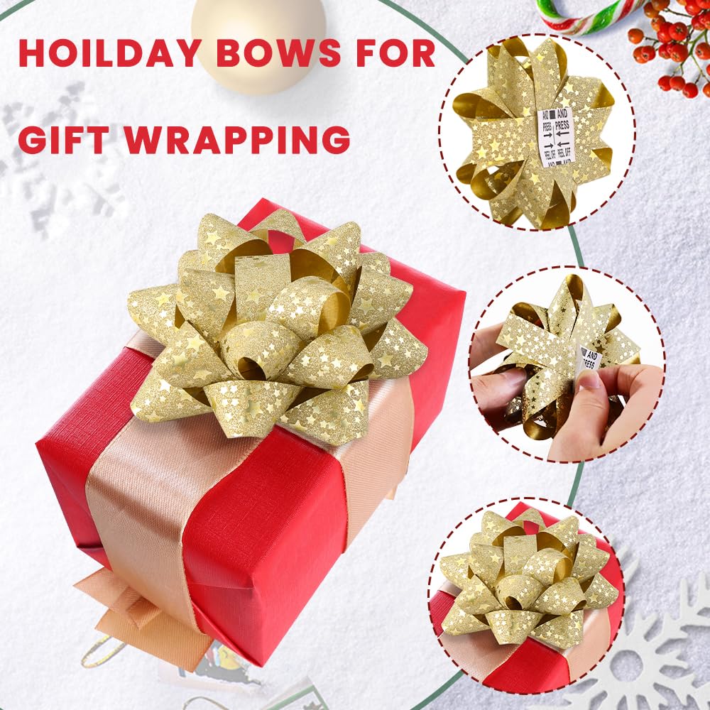 YUJUN Christmas Gift Bows Set, 23 Pieces, Red and Green