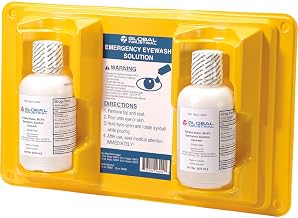 Global Industrial Workplace Safety Eyewash Station, Double Bottle, 16 Oz.
